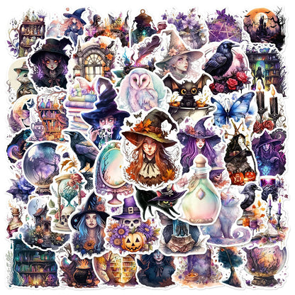 Gothic Witch Sticker Set