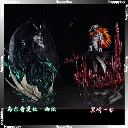 33cm Anime Bleach Figure Kurosaki Ichigo Ulquiorra Cifer Figures Figurine Collection Desktop Models Toys Xmas Gifts