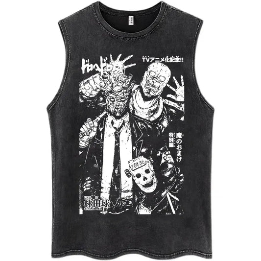 Dorohedoro Pattern Washed Tank Top
