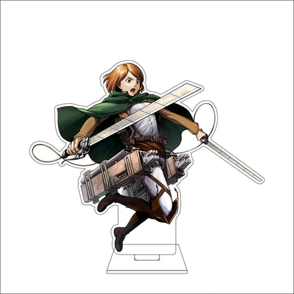 16CM Anime Attack on Titan Cosplay Acrylic Figure Stand Plate Ymir Sasha Braus Conny Springe Ornaments Gifts
