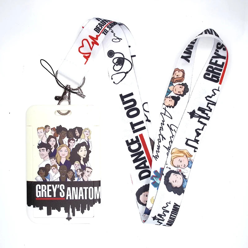 100 Styles Anatomy Credential Holder Keychains Neck Lanyard Pass Card Anime Credit Card Holder Keychain Straps Wholesale