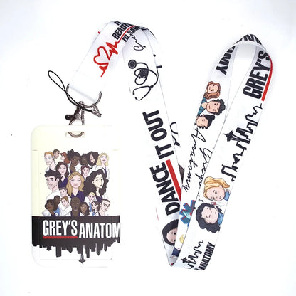 100 Styles Anatomy Credential Holder Keychains Neck Lanyard Pass Card Anime Credit Card Holder Keychain Straps Wholesale