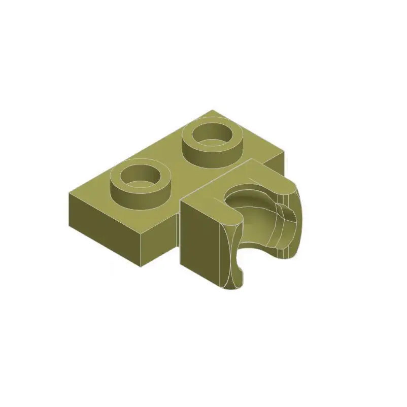 10PCS 14704 1X2 with Tow Ball Socket on Side Block Moc Compatible with Brick DIY Children's Toy Assembly