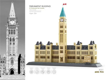MOC World Famous Architecture Edifice Opera House Building Blocks Villa Savoye Bridge Tower Toy Children Birthday Christmas Gift