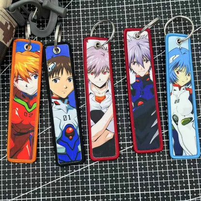 Evangelion Logo Embroidery Keychain