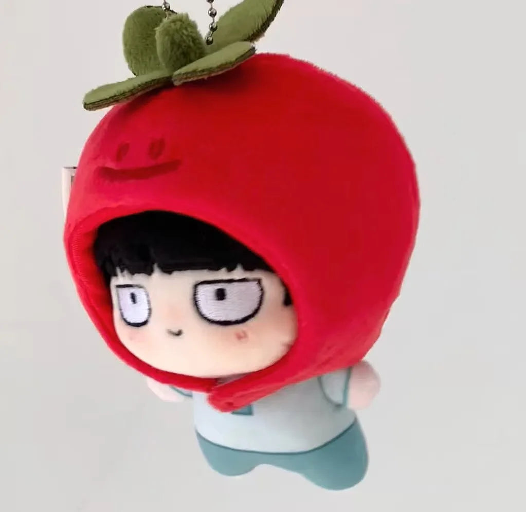 Stuffed 10cm Mob Psycho100 Kageyama Shigeo Reigen Arataka Big Head Cotton Doll Dress Up Plush Toy for Backpack Ornament Keychain