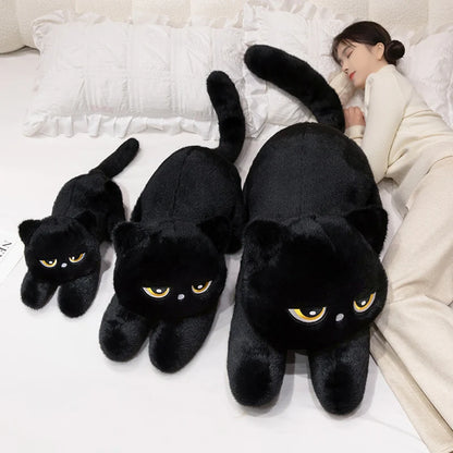 Black Cat Lying Cushion