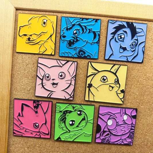 Digimon Adventure Brooch Pins