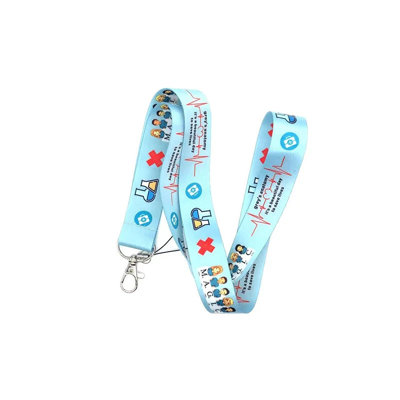 100 Styles Anatomy Credential Holder Keychains Neck Lanyard Pass Card Anime Credit Card Holder Keychain Straps Wholesale