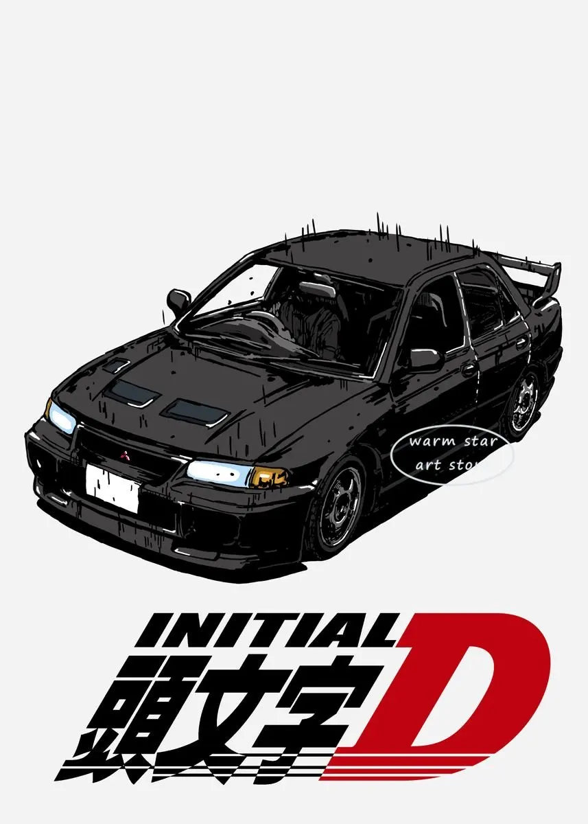 Initial D Takumi Canvas Poster