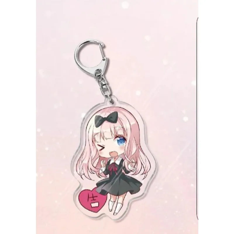 Shirogane Kei Kaguya Shinomiya Fujiwara Chika Popular Anime Peripheral Acrylic Keychain Backpack Pendant Campus Creative Gift