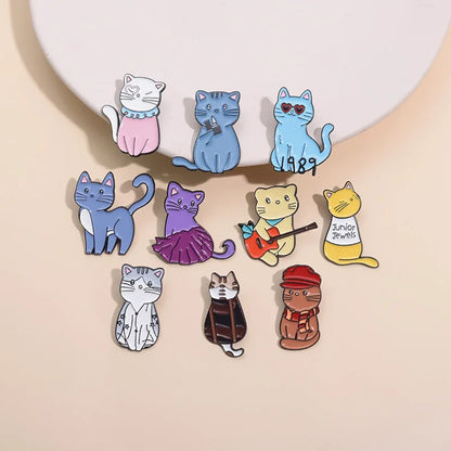 Anime Cats Penguin Enamel Pins