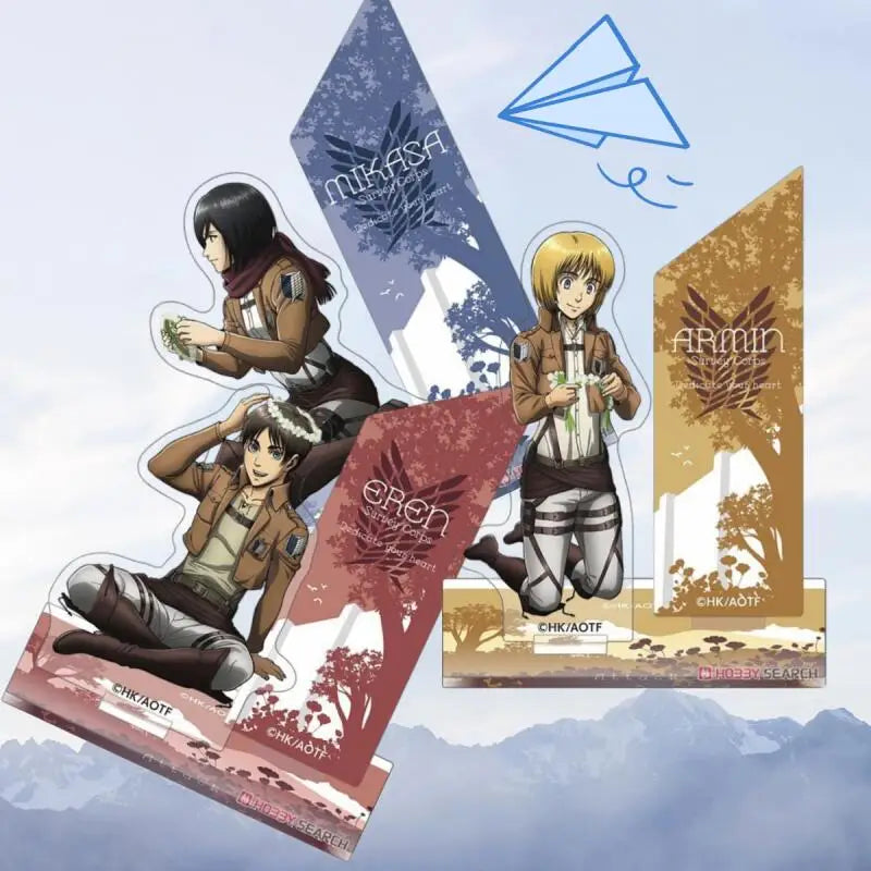 15Cm Acrylic Standing Plates for Attack On Titan Armin Arlert Levi Mikasa Ackerman Eren Yeager Anime Peripheral Collection