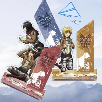 15Cm Acrylic Standing Plates for Attack On Titan Armin Arlert Levi Mikasa Ackerman Eren Yeager Anime Peripheral Collection