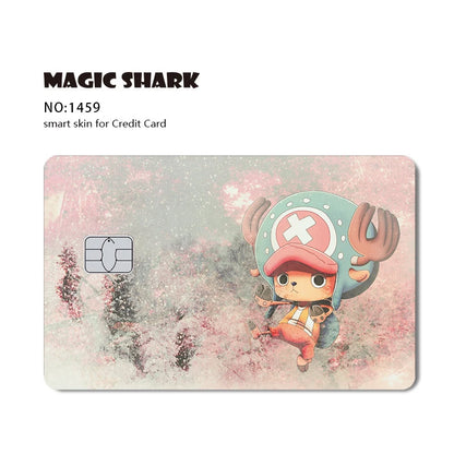 Hot Sale Maigc Shark Anime One-Pieces Chopper Luffy Nami Waterproof Front Side Sticker Film Skin for Credit Debit Card