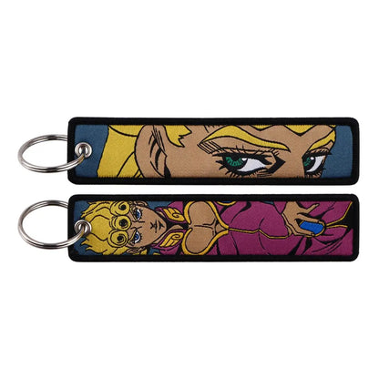 Anime Cartoon Embroidered Keychain