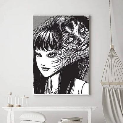 Junji Ito Horror Canvas Poster