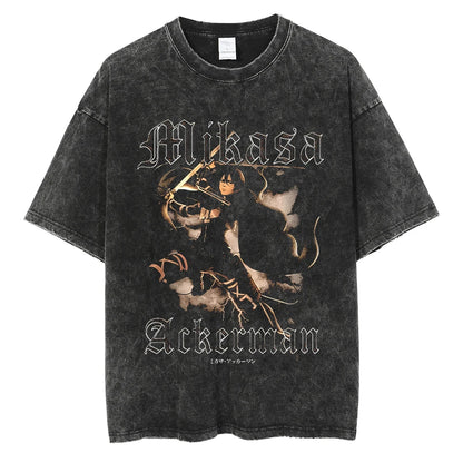 Harajuku Anime Attack on Titan Levi Ackerman Print Tee