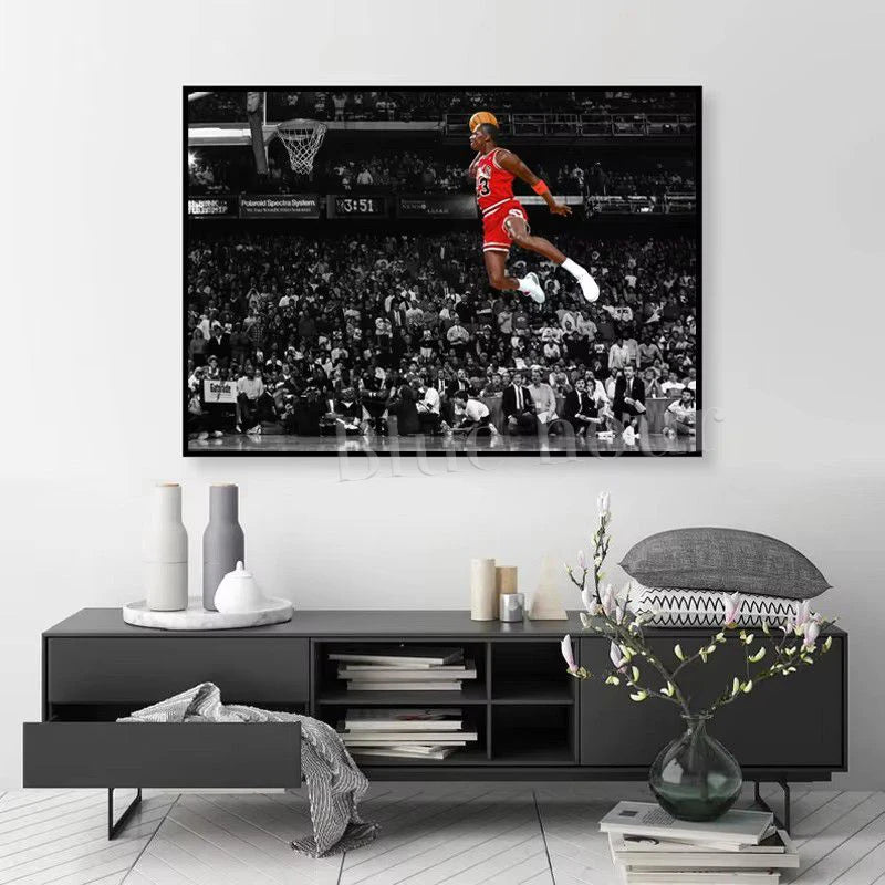 Basketball MJ Slam Dunk Poster