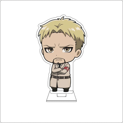 10CM Anime Attack on Titan Cosplay Cute Acrylic Figure Stand Plate Armin Arlert Mikasa·Ackerman Eren Jaeger Ornaments Gifts