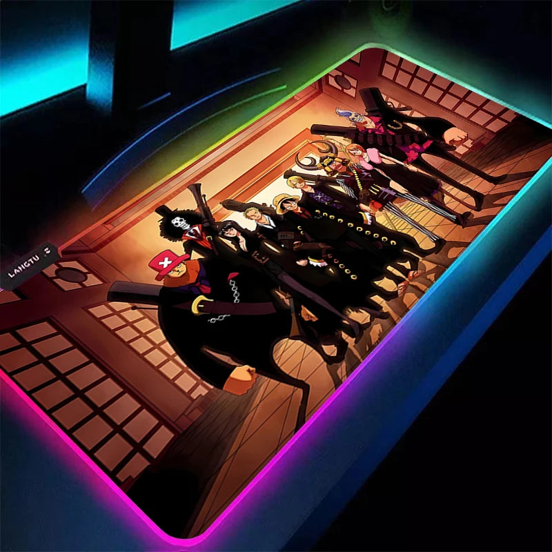 RGB Mouse Pad 90x40cm one piece Backlight Large Computer Gamer Gaming HD Print Accessories LED Mousepad Keyboard Desk Mat Carpet