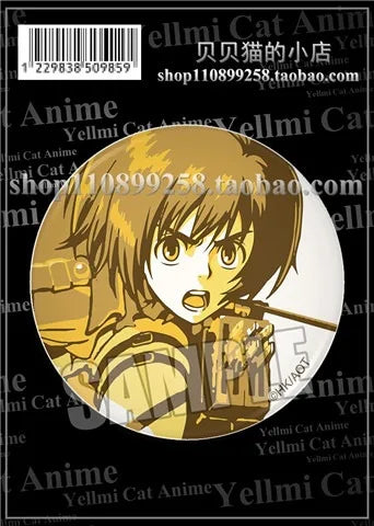 Attack on Titan Badge Levi Ackerman Mikasa Ackerman Erwin Smith Hange Zoe Ymir Goddess Pin Brooch Accessory Keychain Anime