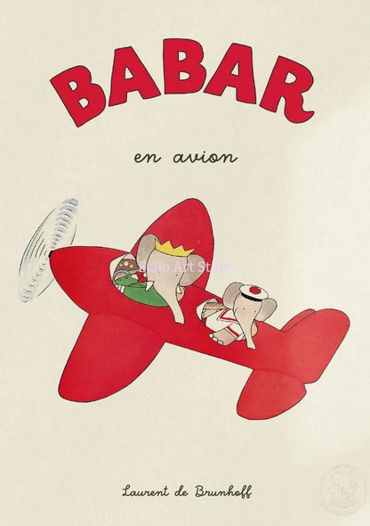 Babar Family Car Canvas Poster