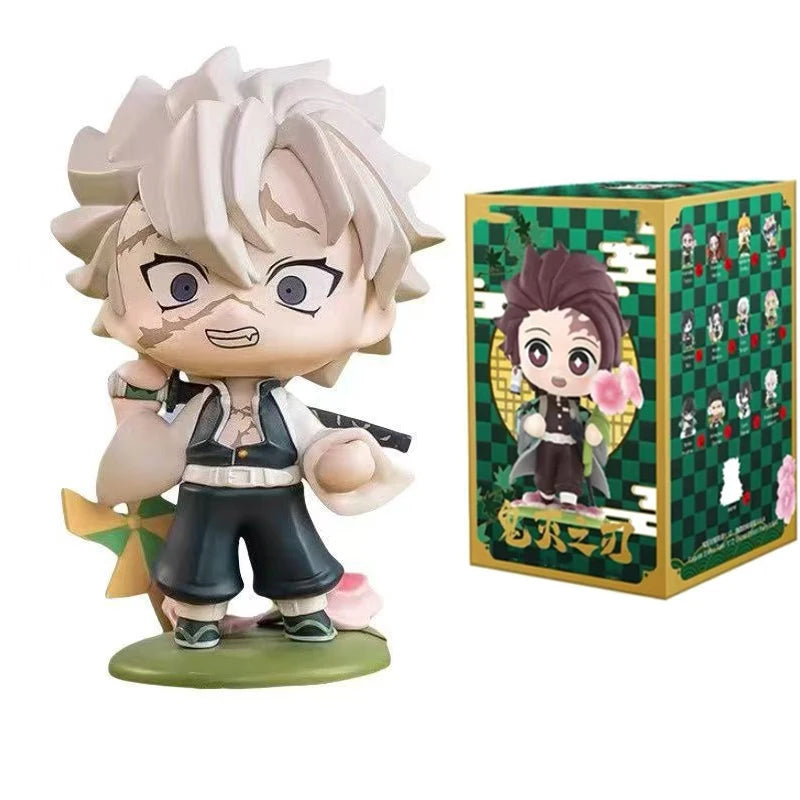 2026 Tanjiro Kamado Nezuko Demon-Slayer Anime Cartoon Figure Blind Box Creative Personalized Statue Ornament Surprise Gift Box