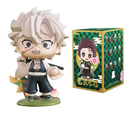2026 Tanjiro Kamado Nezuko Demon-Slayer Anime Cartoon Figure Blind Box Creative Personalized Statue Ornament Surprise Gift Box