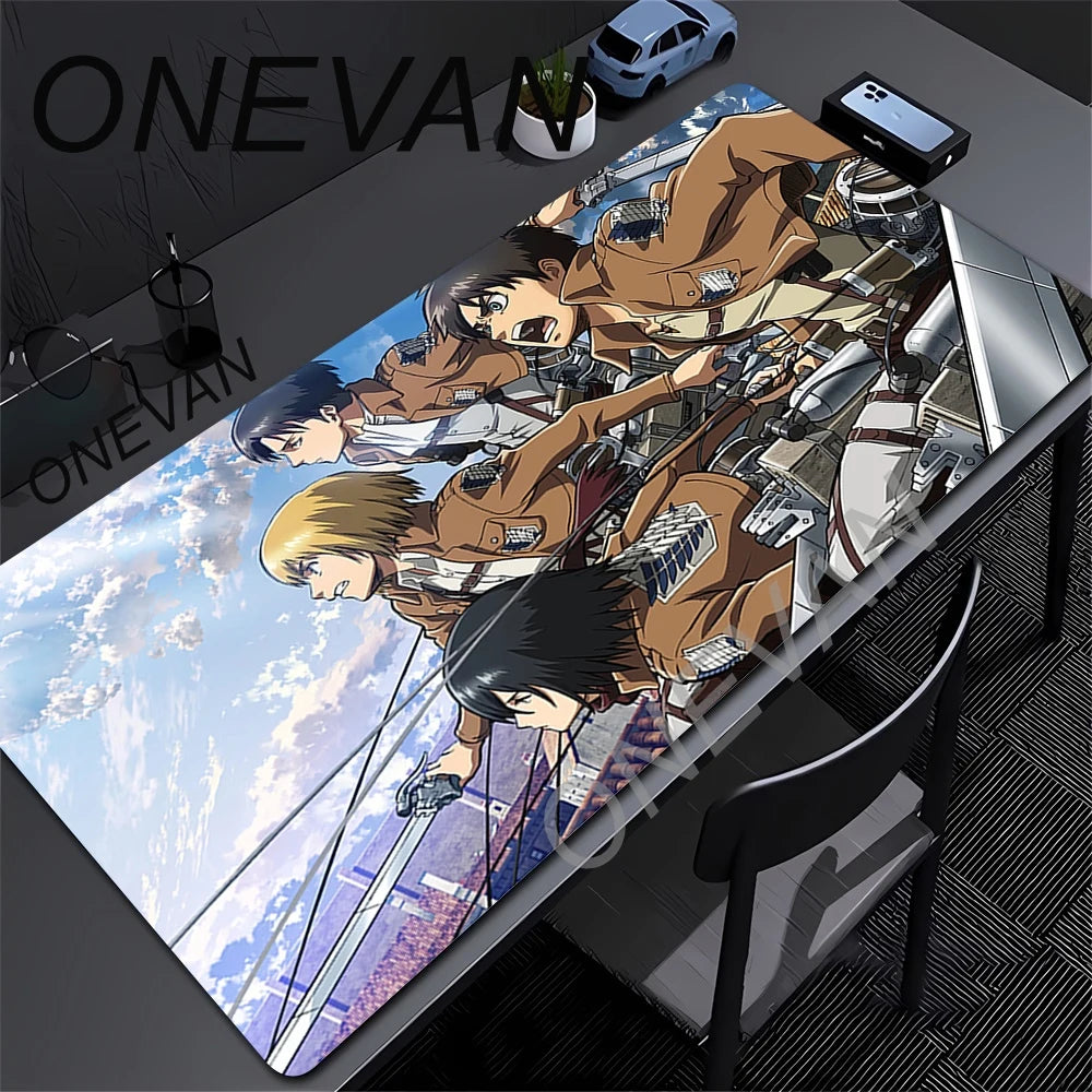 Mouse Pads Anime Mouse Pad Gamer Keyboard Mousepad Pc Computer Soft rubber Desk Mat Gaming Pad A-attack on Titans Mouse Mats