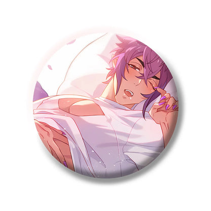 Cartoon Anime Game Nu: Carnival Eiden Yakumo Olivine Kuya Blade Metal Badge Button Brooch Pin Cosplay Cute keychains fans Gifts