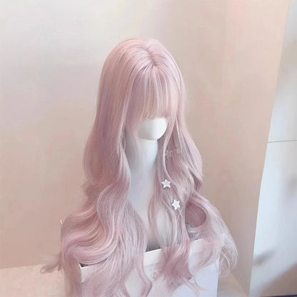 Anime Pink Wavy Wig