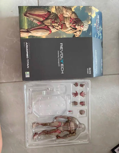 Kaiyodo ataque a los Titanes increíble Yamaguchi Revoltech NR069 el Titan Blindado Reiner Braun Anime figura de acción modelo