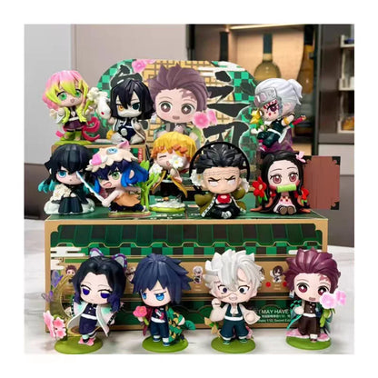 2026 Tanjiro Kamado Nezuko Demon-Slayer Anime Cartoon Figure Blind Box Creative Personalized Statue Ornament Surprise Gift Box