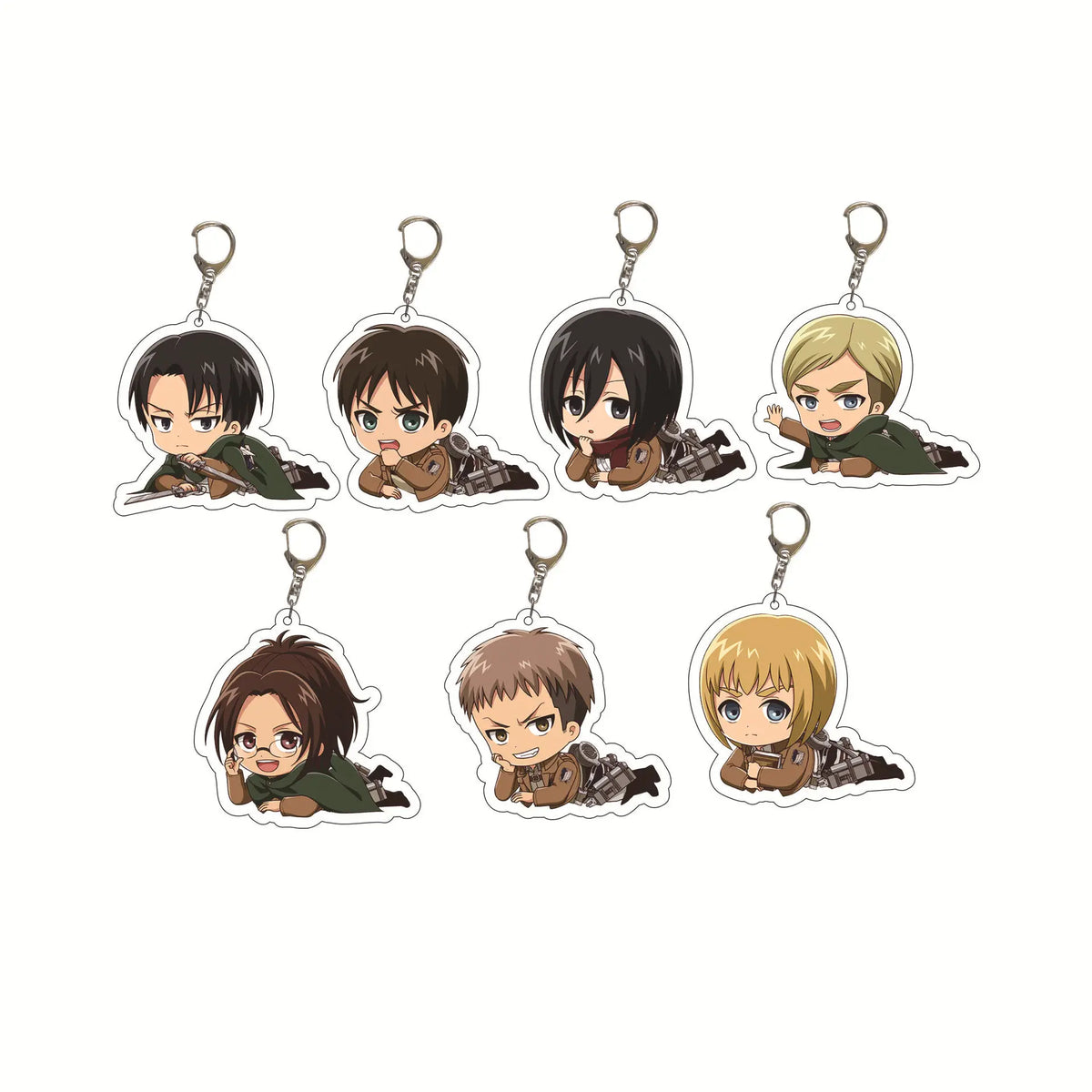 Attack On Titan Keychain Acrylic Keychain Custom Logo Print Backpack Creative Pendant Wholesale Stock Available