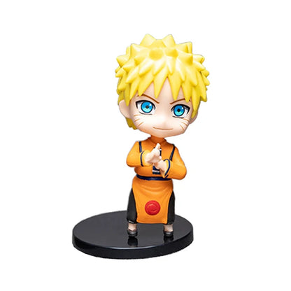 6 styles 9cm Anime Naruto Figures PVC Q Version Doll Gaara Kakashi  Figure Room Decoration Anime Figure