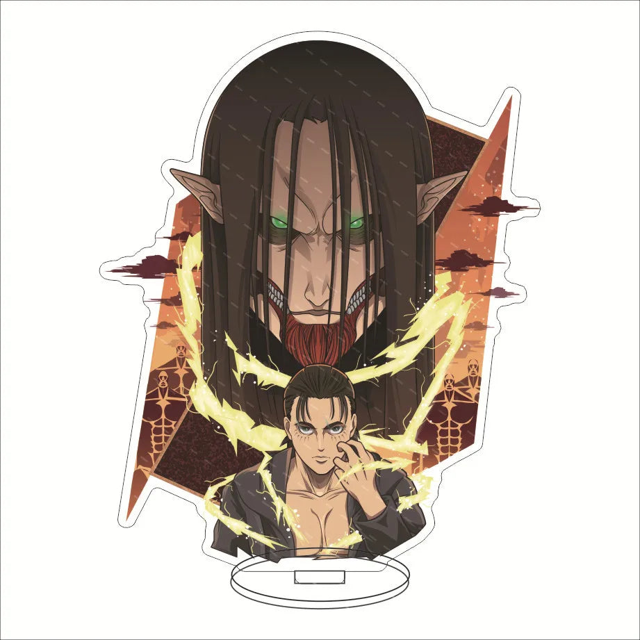 16CM Anime Acrylic Stand‌ Attack on Titan Eren Jaeger Mikasa Ackerman Armin Arlert Connie Springer Cos Figure Ornaments Gifts