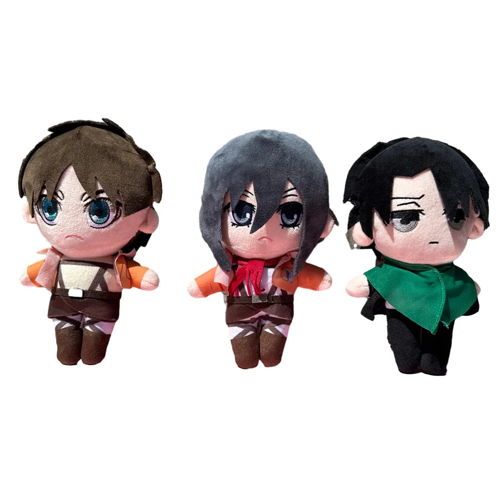 20Cm Anime Attack on Titan Plush Toys Doll Kawaii  Cute Soft Stuffed Plush Pillow Levi Eren Mikasa Stuffed Doll Gifts For Kids