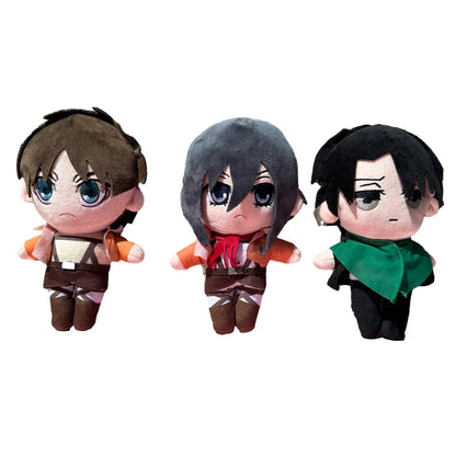 20Cm Anime Attack on Titan Plush Toys Doll Kawaii  Cute Soft Stuffed Plush Pillow Levi Eren Mikasa Stuffed Doll Gifts For Kids