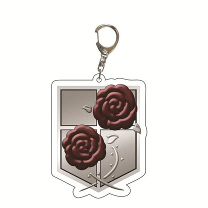 Attack on Titan Acrylic Keychain Custom Logo Print School Bag Creative Pendant Wholesale Stock