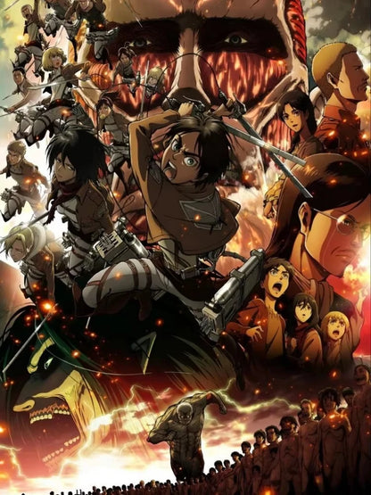 Japanese Anime Attack on Titan New Diamond Art Painting Captain Levi Ackerman Mikasa Picture Mosaic DIY Cross Stitch Kits Decor