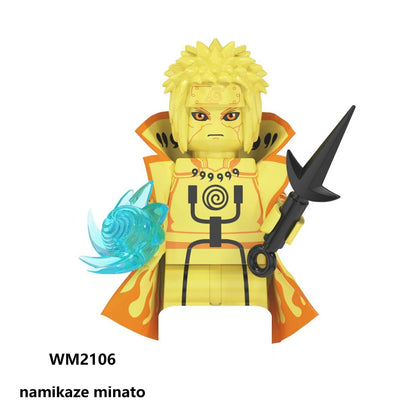 Naruto Sasuke Itachi Kakashi Jiraiya Tsunade Obito Indora Anime Uchiha Mini Blocks Figure WM6155 WM6154 WM6153 Collectible Man