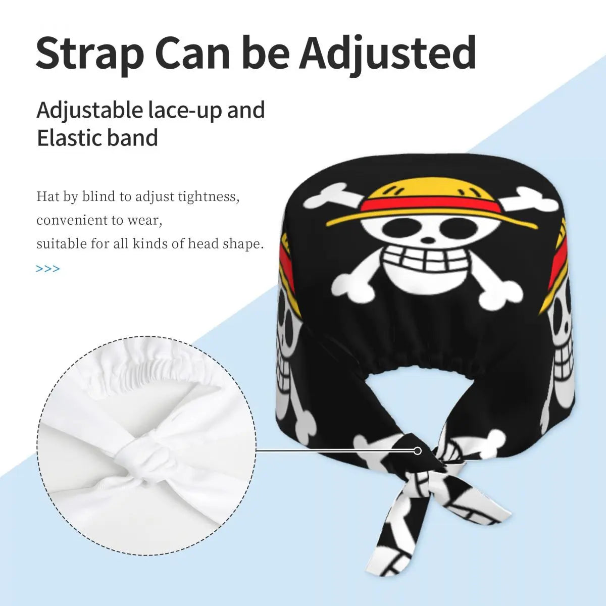 One Piece Skull Scrubs Cap