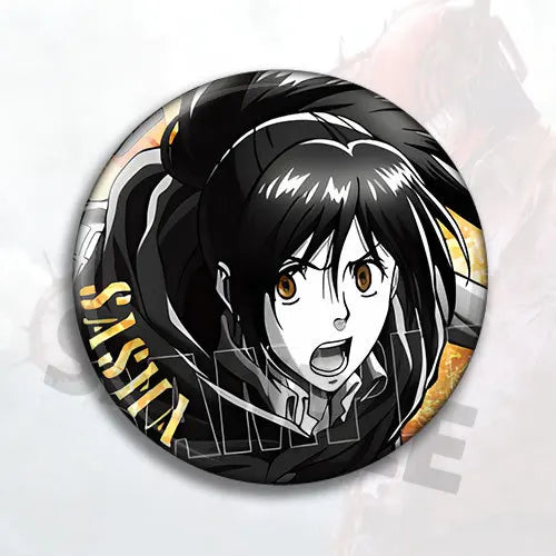 Attack on Titan Anime Badge Pin Set Levi Ackerman Eren Yeager Mikasa Ackerman Hange Zoe Sasha Braus Jean Kirstein Metal Brooch