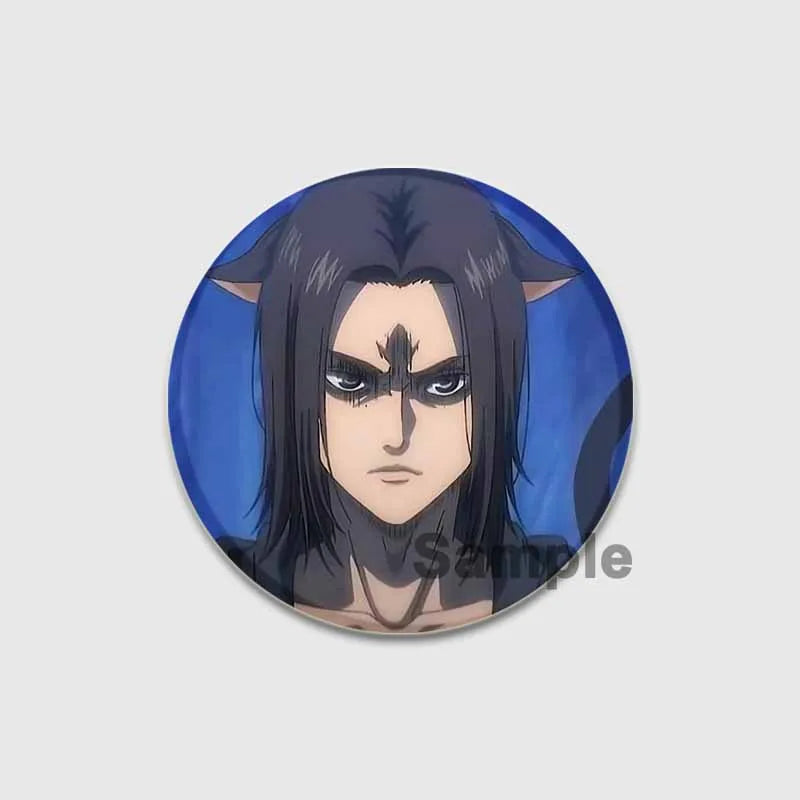 Attack on Titan Anime Brooches Erwin Eren Levi Lapel Pins Cartoon Cosplay Badge Gifts Accessories Backpack Clothes Decor Jewelry