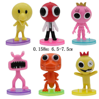 Rainbow Friends Pink Blue Statue