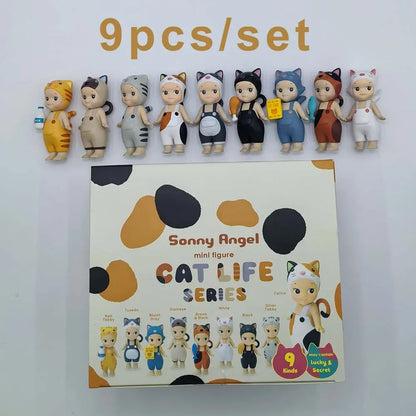 Mini Sonny Blind Box Cat Life And Dog Time Series Collection Anime Figure Ornament Doll Fans Kid Christmas Gifts