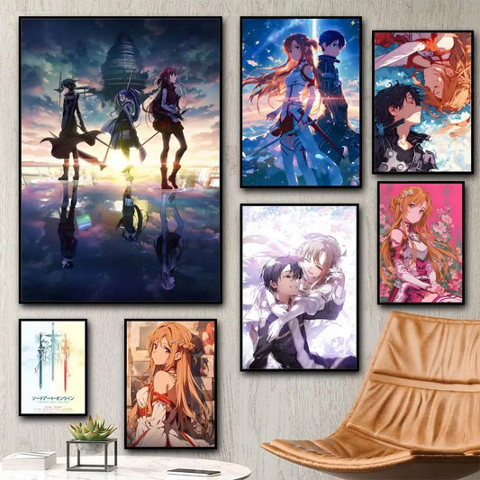 Sword Art Online Kirito Canvas Poster
