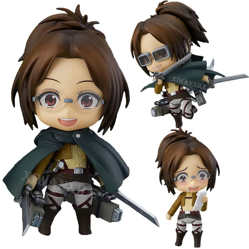 #1123 Attack On Titan Hange Zoë Chibi Style Collectible Figure Desktop Display Ornament Exquisite Mini Character Statue Trendy