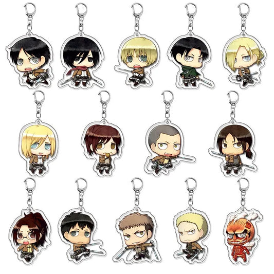 Attack On Titan Merchandise Keychain Eren Levi Hange Mikasa Armin Wings Of Freedom Fan Made Pendant Friends Girl Gift Choice
